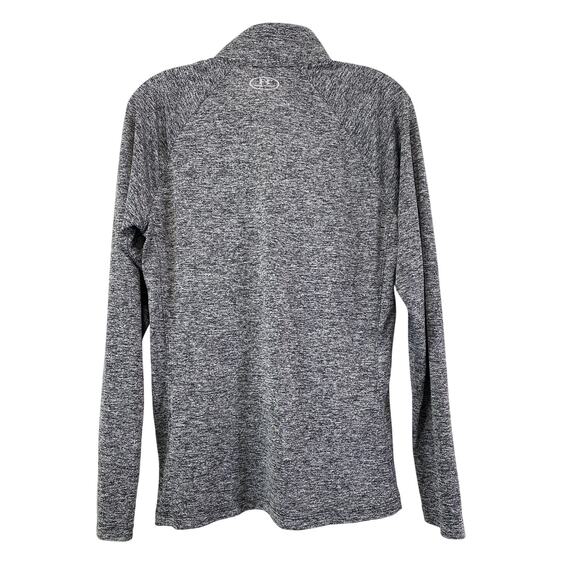 Under Armour Loose Fit Heatgear Quarter Zip Womens Size L Gray Gorpcore Running - Picture 9 of 9